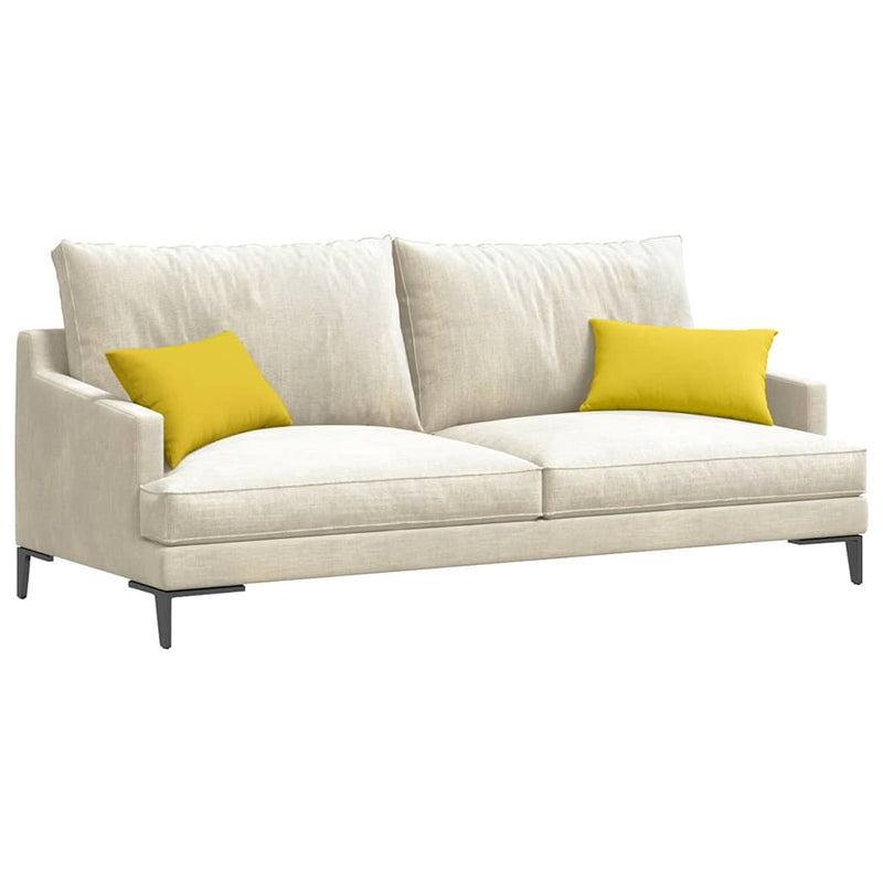 Afbeelding laden in galerijviewer, Vidaxl sofa kussens 2 pcs lichtgeel 50 x 30 cm stof
