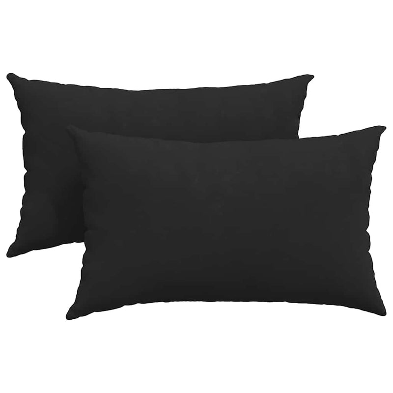 Afbeelding laden in galerijviewer, Vidaxl sofa kussens 2 st stof zwart 50 x 30 cm
