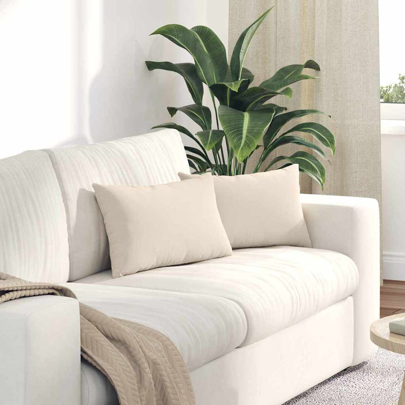 Afbeelding laden in galerijviewer, Vidaxl sofa kussens 2 stuks beige 50 x 30 cm stof
