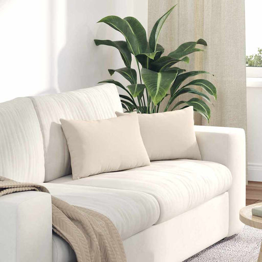 Vidaxl sofa kussens 2 stuks beige 50 x 30 cm stof