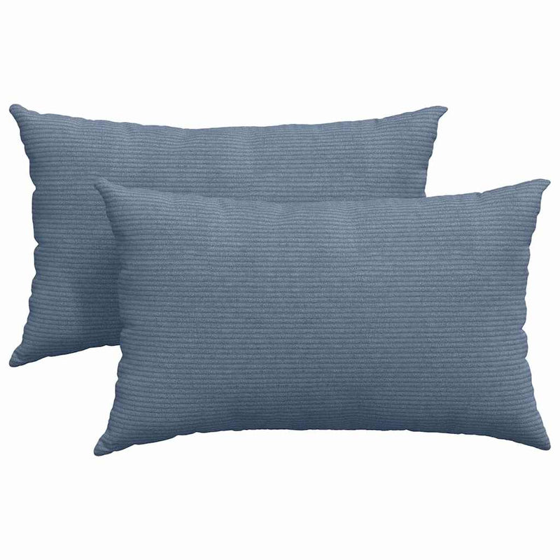 Afbeelding laden in galerijviewer, Vidaxl sofa kussens 2 stuks blauw 50 x 30 cm cordstof
