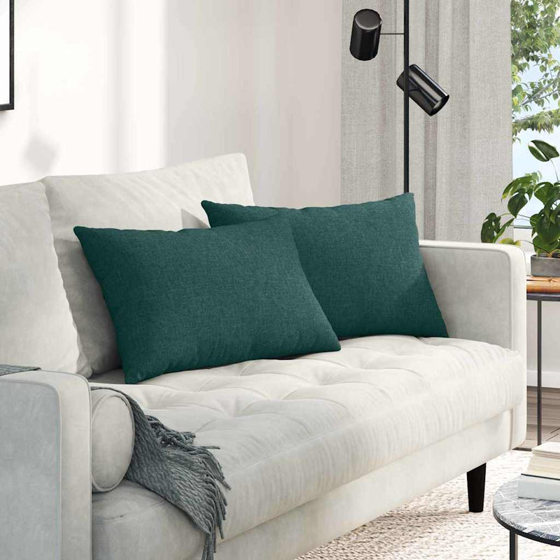Afbeelding laden in galerijviewer, Vidaxl sofa kussens 2 pcs donkergroen 60 x 40 cm stof
