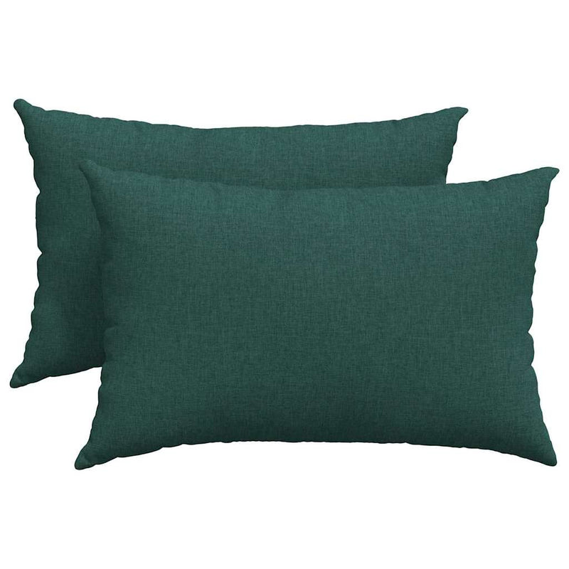Afbeelding laden in galerijviewer, Vidaxl sofa kussens 2 pcs donkergroen 60 x 40 cm stof
