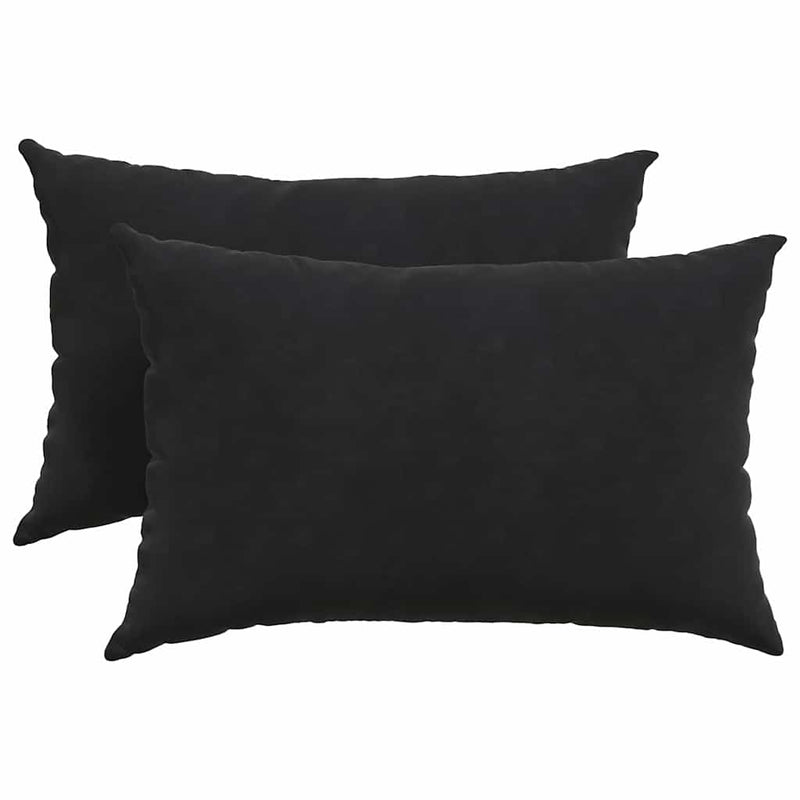 Afbeelding laden in galerijviewer, Vidaxl sofa kussens 2 stuks zwart 60 x 40 cm cordstof
