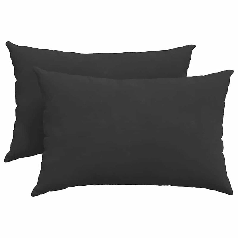 Afbeelding laden in galerijviewer, Vidaxl sofa kussens 2 st stof zwart 60 x 40 cm
