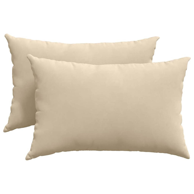 Afbeelding laden in galerijviewer, Vidaxl sofa kussens 2 stuks crème 60 x 40 cm stof
