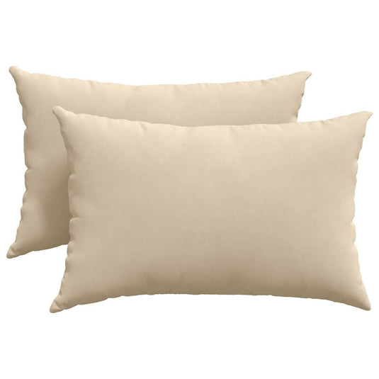 Vidaxl sofa kussens 2 stuks crème 60 x 40 cm stof