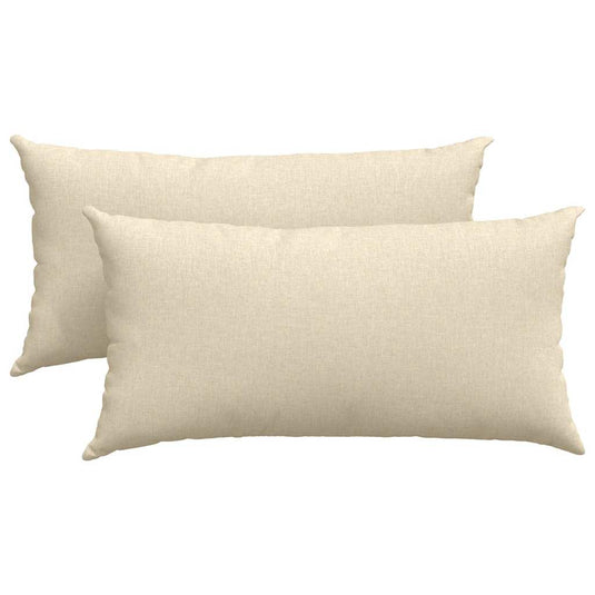 Vidaxl sofa kussens 2 pcs crème 80 x 40 cm stof