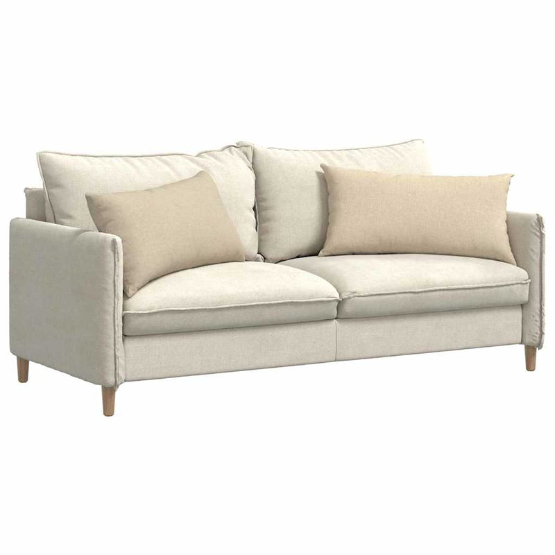 Afbeelding laden in galerijviewer, Vidaxl sofa kussens 2 pcs crème 80 x 40 cm stof
