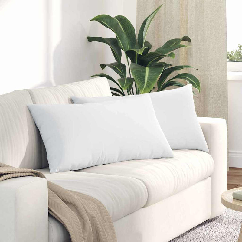 Afbeelding laden in galerijviewer, Vidaxl sofa kussens 2 pcs wit 80 x 40 cm stof
