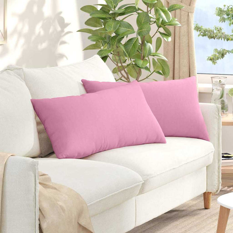Afbeelding laden in galerijviewer, Vidaxl sofa kussens 2 pcs roze 80 x 40 cm stof
