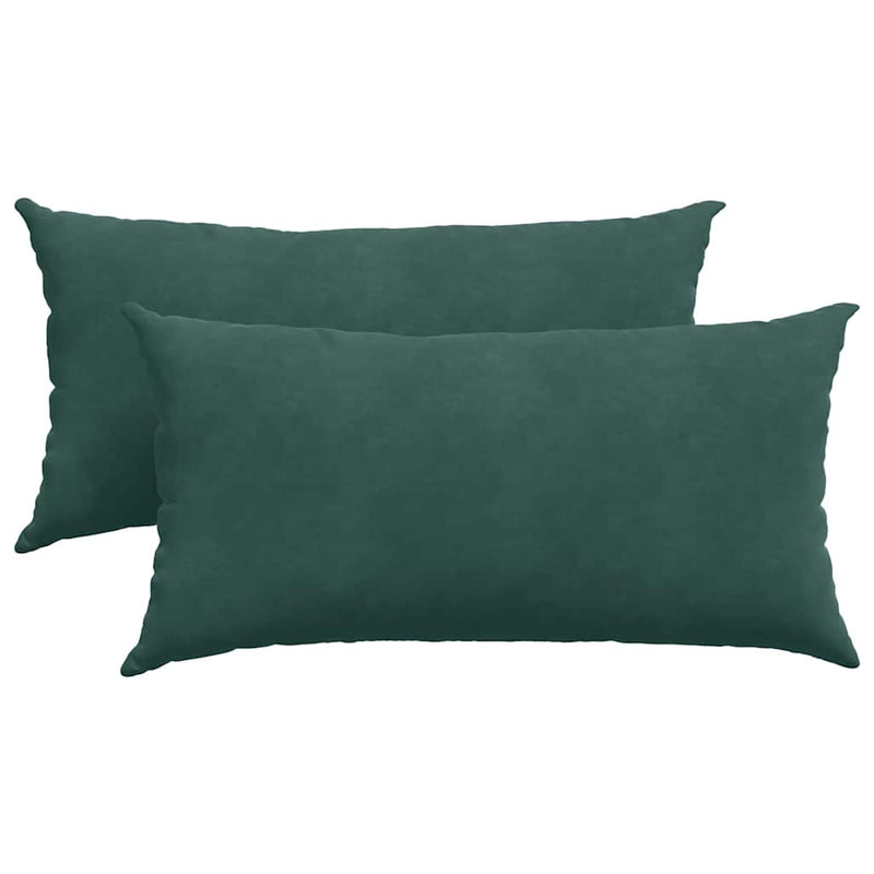 Afbeelding laden in galerijviewer, Vidaxl sofa kussens 2 stuks donkergroen 80 x 40 cm cordstof
