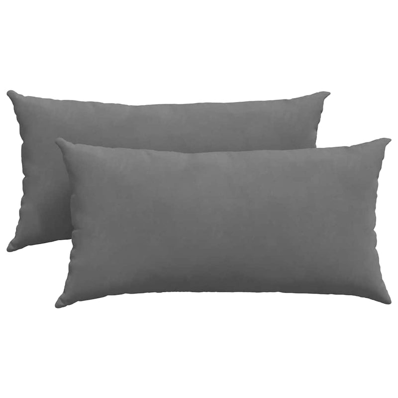 Afbeelding laden in galerijviewer, Vidaxl sofa kussens 2 st stof donkergrijs 80 x 40 cm
