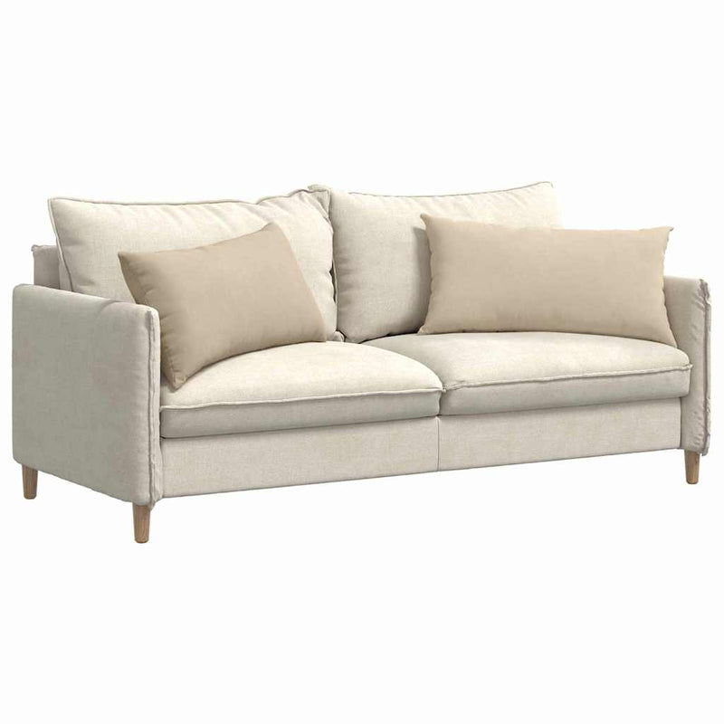 Afbeelding laden in galerijviewer, Vidaxl sofa kussens 2 st stof crème 80 x 40 cm
