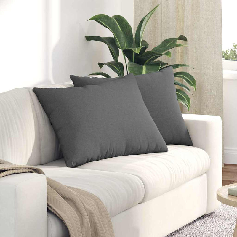 Afbeelding laden in galerijviewer, Vidaxl sofa kussens 2 pcs donkergrijs 70 x 50 cm stof
