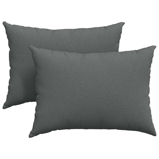 Vidaxl sofa kussens 2 pcs donkergrijs 70 x 50 cm stof