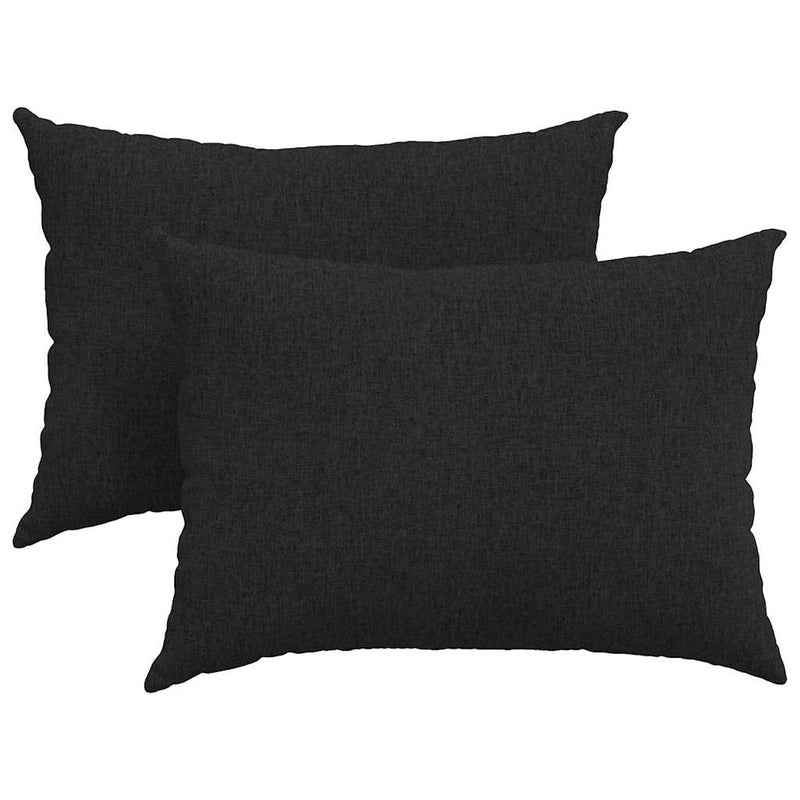 Afbeelding laden in galerijviewer, Vidaxl sofa kussens 2 st stof zwart 70 x 50 cm
