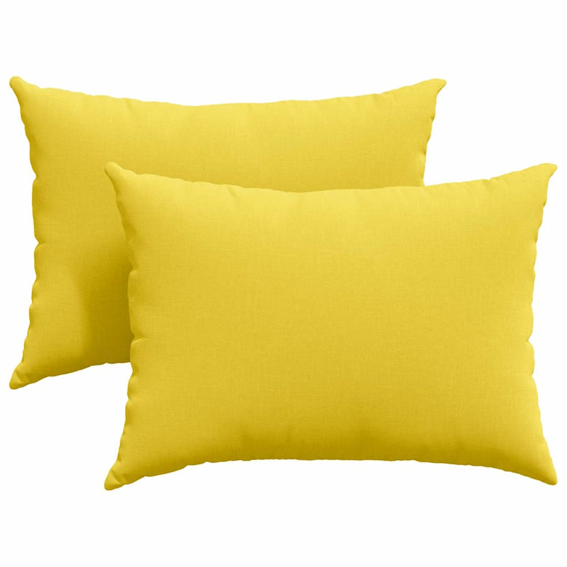 Afbeelding laden in galerijviewer, Vidaxl sofa kussens 2 pcs lichtgeel 70 x 50 cm stof
