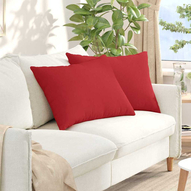Afbeelding laden in galerijviewer, Vidaxl sofa kussens 2 pcs rood 70 x 50 cm stof
