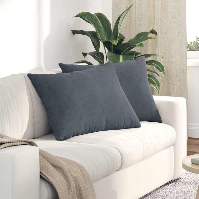 Afbeelding laden in galerijviewer, Vidaxl sofa kussens 2 stuks donkergrijs 70 x 50 cm cordstof

