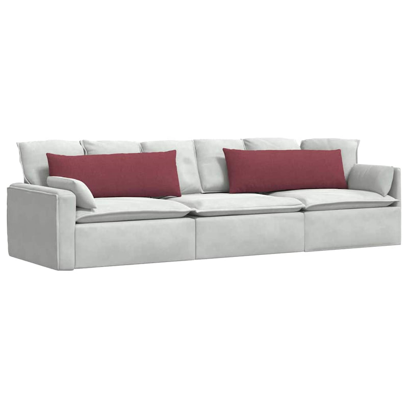 Afbeelding laden in galerijviewer, Vidaxl sofa kussens 2 st stof wijnrood 120 x 40 cm
