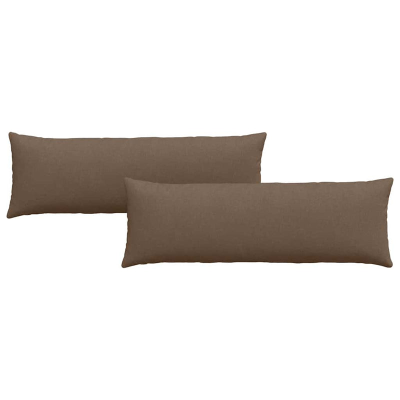 Afbeelding laden in galerijviewer, Vidaxl sofa kussens 2 pcs bruin 120 x 40 cm stof
