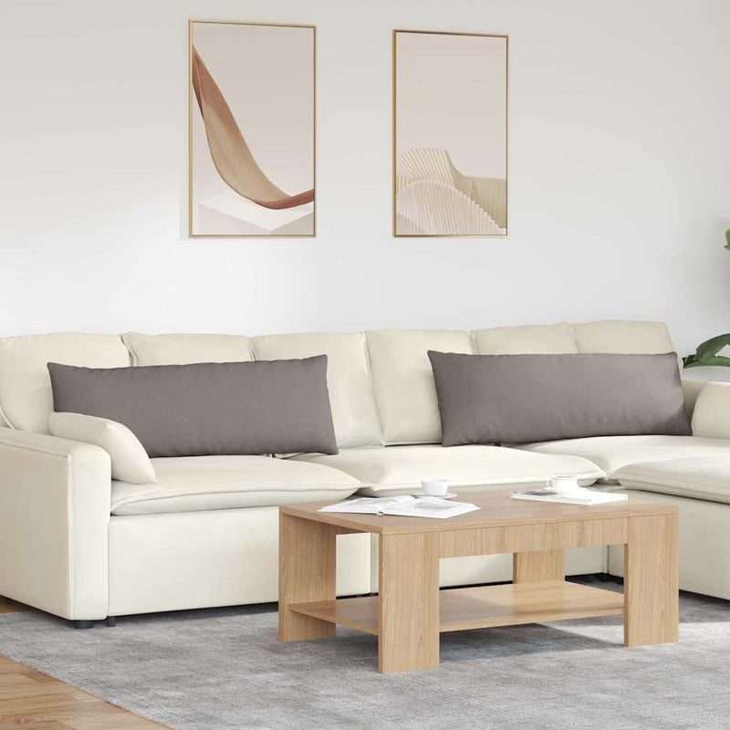 Afbeelding laden in galerijviewer, Vidaxl sofa kussens 2 pcs taupe 120 x 40 cm stof
