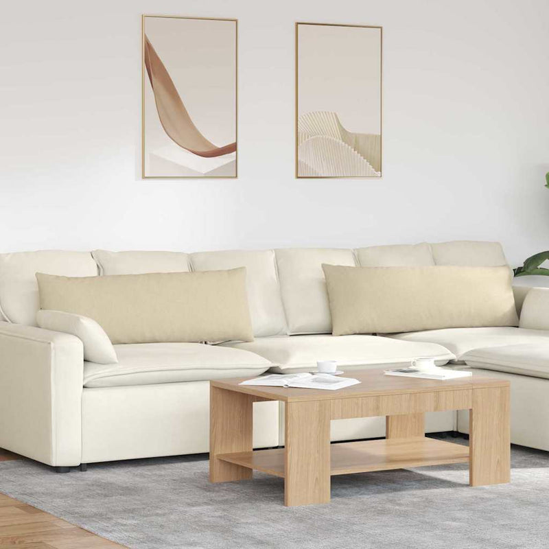 Afbeelding laden in galerijviewer, Vidaxl sofa kussens 2 pcs crème 120 x 40 cm stof
