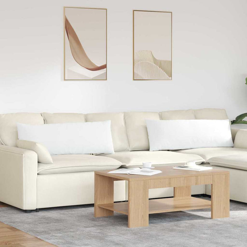 Afbeelding laden in galerijviewer, Vidaxl sofa kussens 2 pcs wit 120 x 40 cm stof

