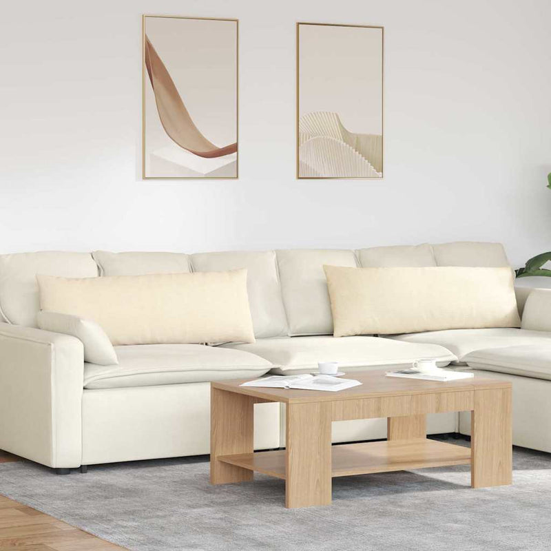 Afbeelding laden in galerijviewer, Vidaxl sofa kussens 2 stuks crème 120 x 40 cm cordstof
