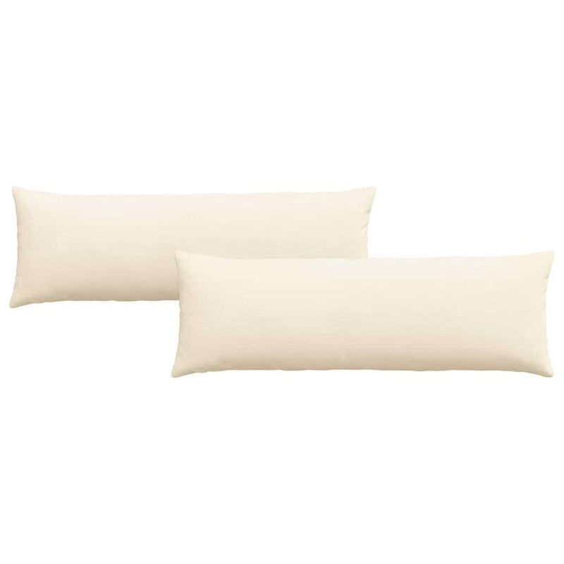 Afbeelding laden in galerijviewer, Vidaxl sofa kussens 2 stuks crème 120 x 40 cm cordstof
