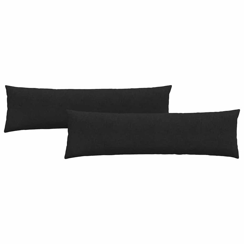 Afbeelding laden in galerijviewer, Vidaxl sofa kussens 2 pcs zwart 145 x 40 cm stof
