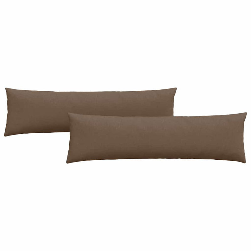 Afbeelding laden in galerijviewer, Vidaxl sofa kussens 2 pcs bruin 145 x 40 cm stof
