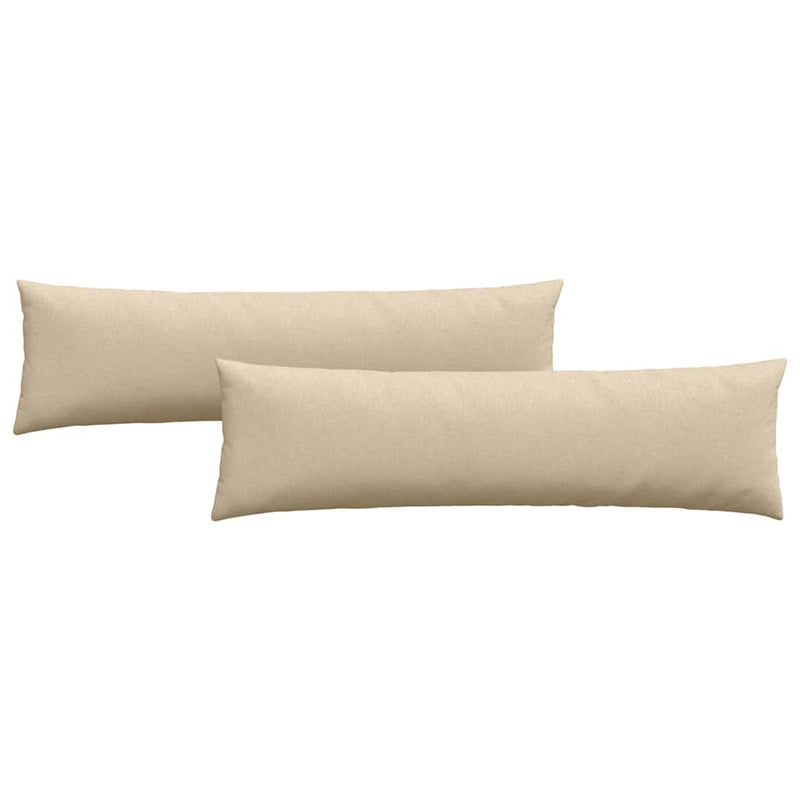 Afbeelding laden in galerijviewer, Vidaxl sofa kussens 2 pcs crème 145 x 40 cm stof
