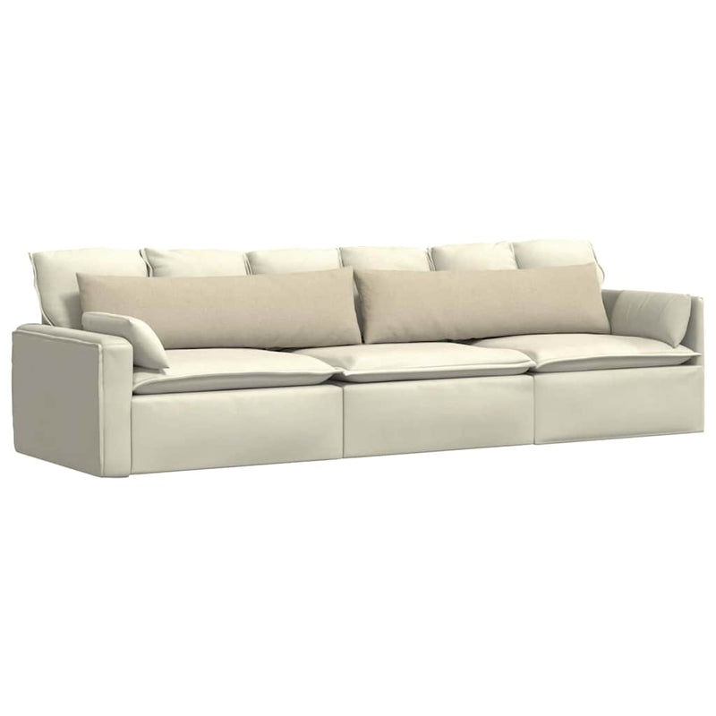 Afbeelding laden in galerijviewer, Vidaxl sofa kussens 2 pcs crème 145 x 40 cm stof
