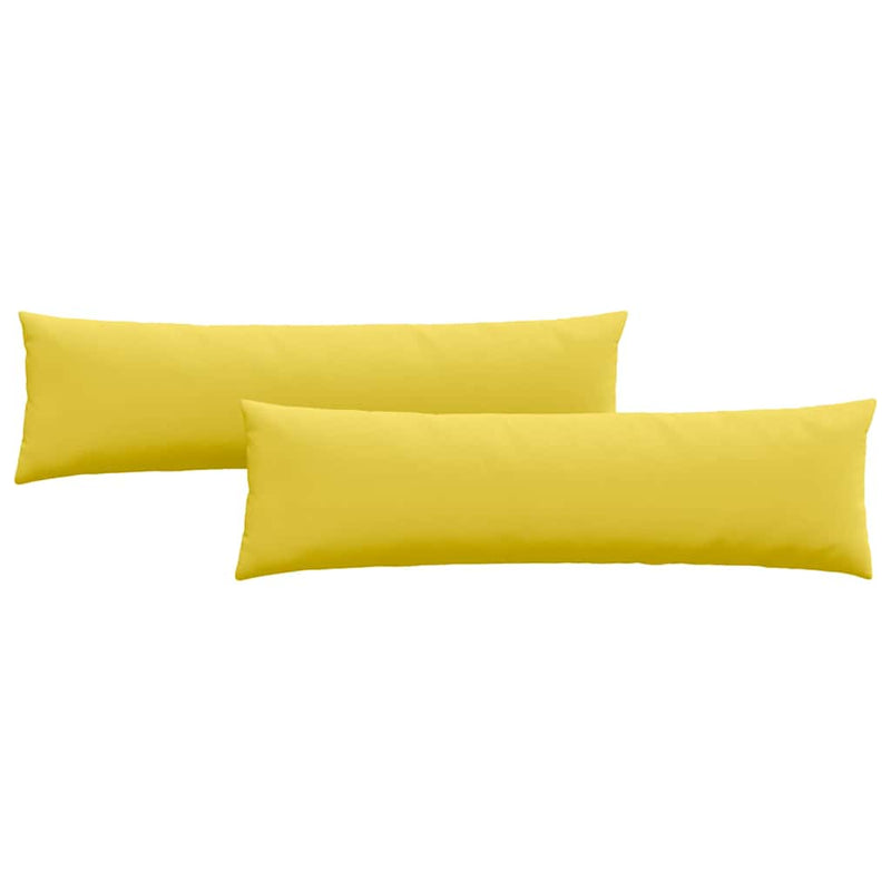 Afbeelding laden in galerijviewer, Vidaxl sofa kussens 2 pcs lichtgeel 145 x 40 cm stof
