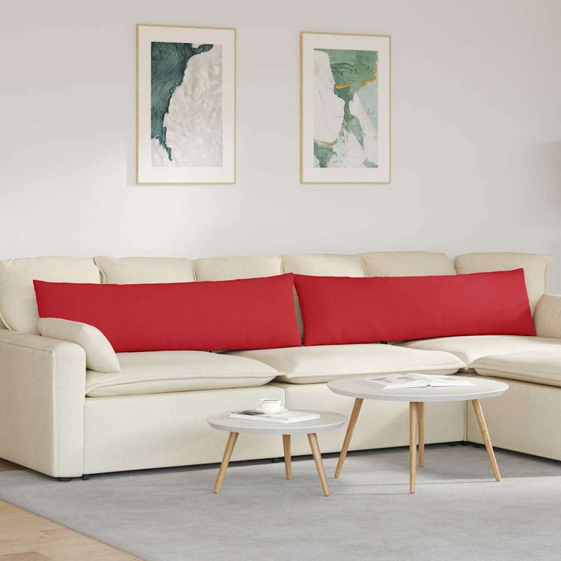 Afbeelding laden in galerijviewer, Vidaxl sofa kussens 2 pcs rood 145 x 40 cm stof
