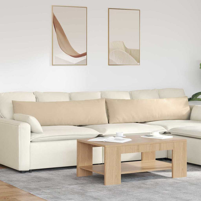 Afbeelding laden in galerijviewer, Vidaxl sofa kussens 2 stuks crème 145 x 40 cm stof
