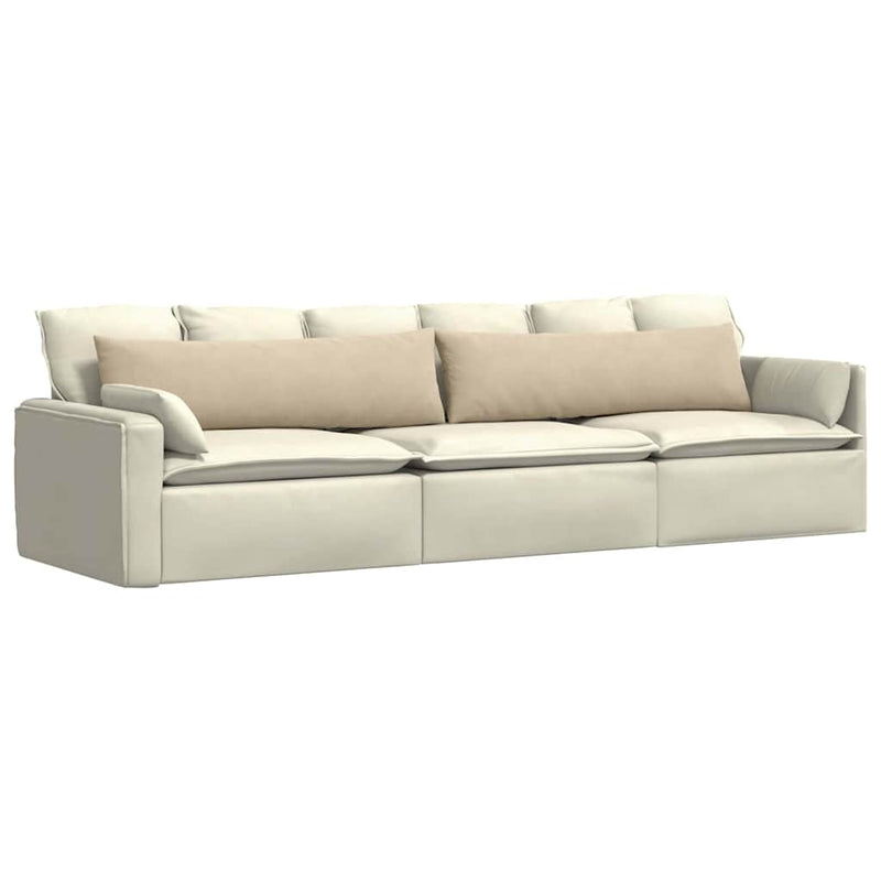Afbeelding laden in galerijviewer, Vidaxl sofa kussens 2 stuks crème 145 x 40 cm stof
