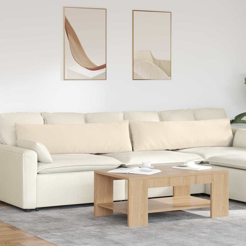 Afbeelding laden in galerijviewer, Vidaxl sofa kussens 2 stuks beige 145 x 40 cm stof
