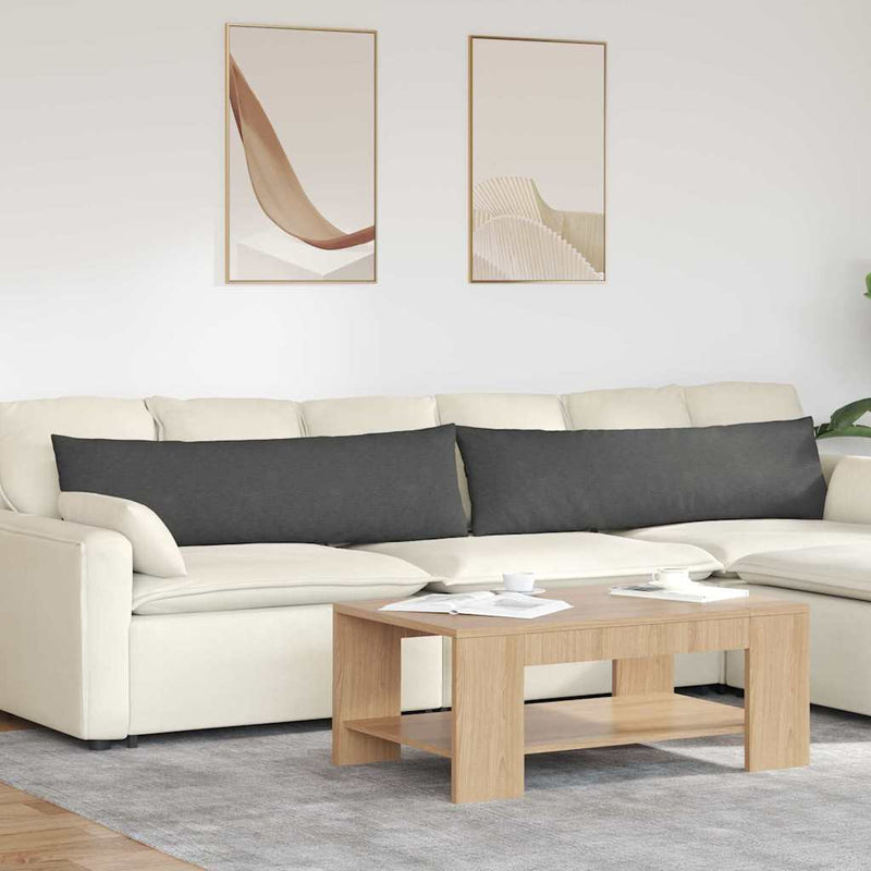 Afbeelding laden in galerijviewer, Vidaxl sofa kussens 2 stuks donkergrijs 145 x 40 cm cordstof
