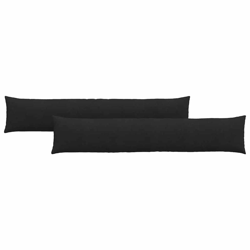 Afbeelding laden in galerijviewer, Vidaxl sofa kussens 2 pcs zwart 200 x 40 cm stof
