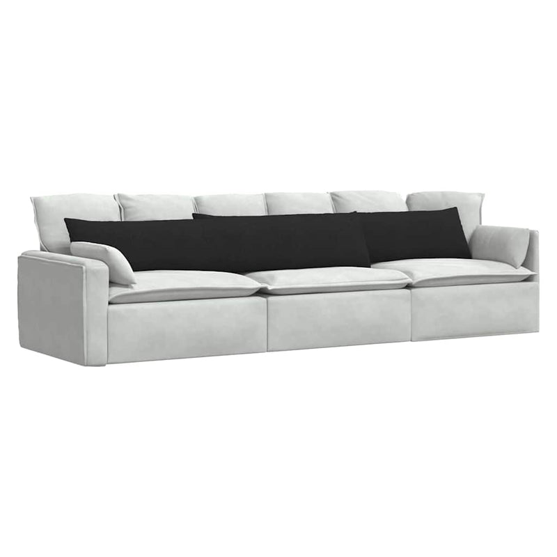 Afbeelding laden in galerijviewer, Vidaxl sofa kussens 2 pcs zwart 200 x 40 cm stof

