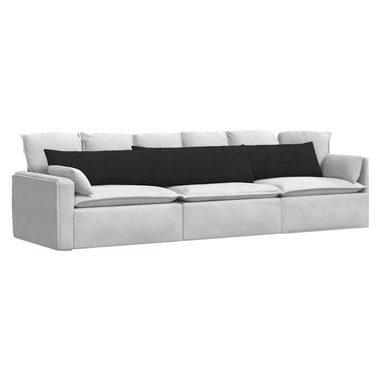Vidaxl sofa kussens 2 pcs zwart 200 x 40 cm stof