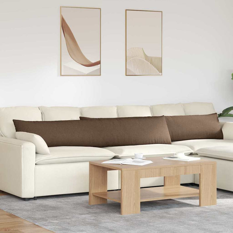Afbeelding laden in galerijviewer, Vidaxl sofa kussens 2 pcs bruin 200 x 40 cm stof
