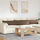 Vidaxl sofa kussens 2 pcs bruin 200 x 40 cm stof