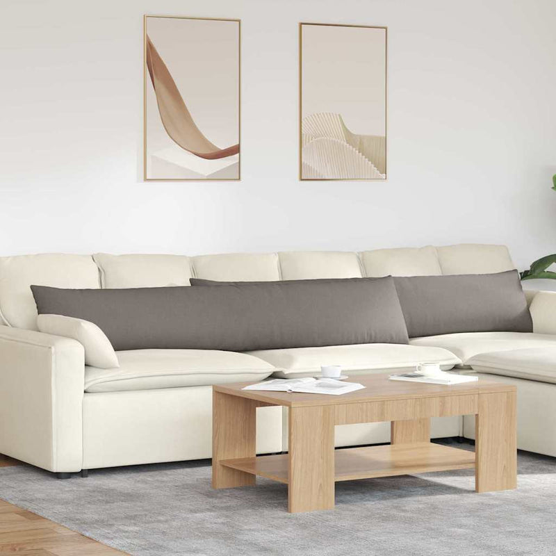 Afbeelding laden in galerijviewer, Vidaxl sofa kussens 2 pcs taupe 200 x 40 cm stof

