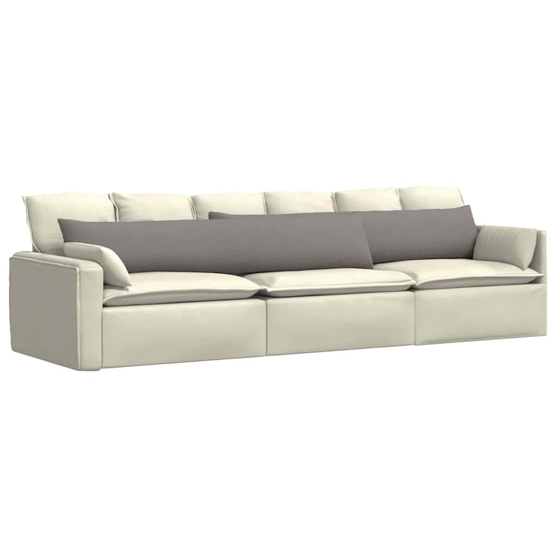 Afbeelding laden in galerijviewer, Vidaxl sofa kussens 2 pcs taupe 200 x 40 cm stof
