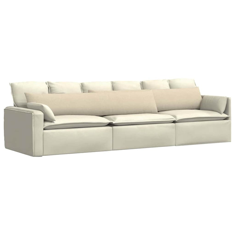 Afbeelding laden in galerijviewer, Vidaxl sofa kussens 2 pcs crème 200 x 40 cm stof
