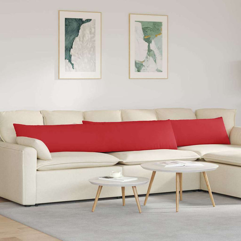 Afbeelding laden in galerijviewer, Vidaxl sofa kussens 2 pcs rood 200 x 40 cm stof
